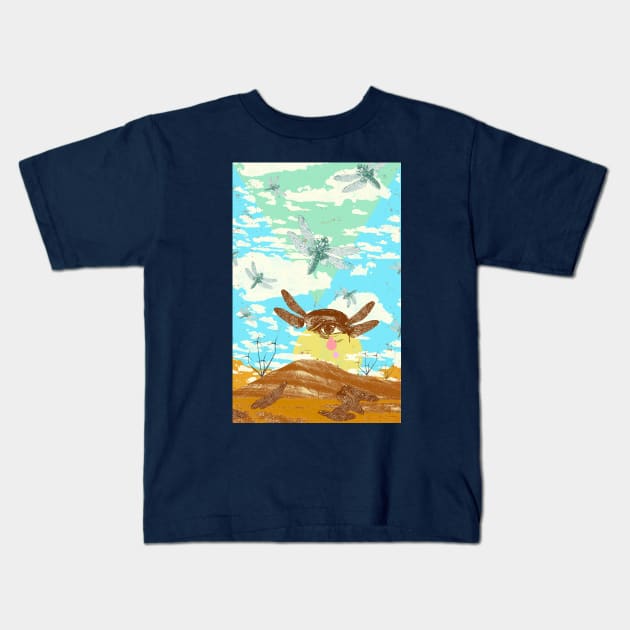 DRAGONFLY DREAM Kids T-Shirt by Showdeer